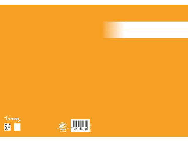 Skrivhäfte A4 olinjerat orange